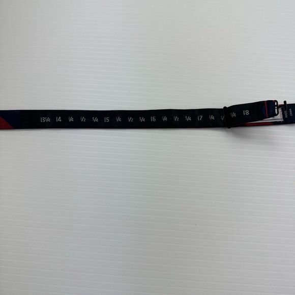 IZOD Men’s Bow Tie Red and Navy Blue Striped Adjustable - Picture 5 of 6